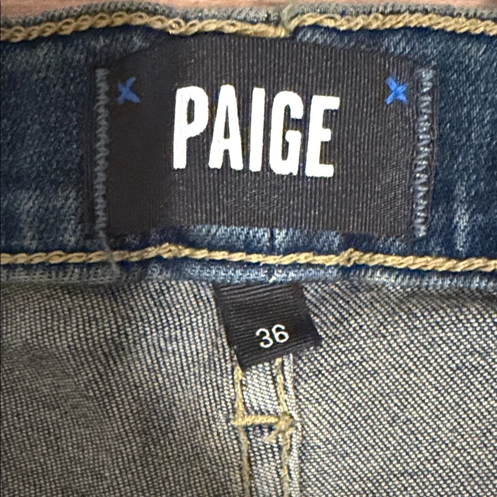 Paige Doheny Men's Sz.36 Relaxed Straight Stretch Dark Wash Denim Blue Jeans USA - Picture 2 of 8